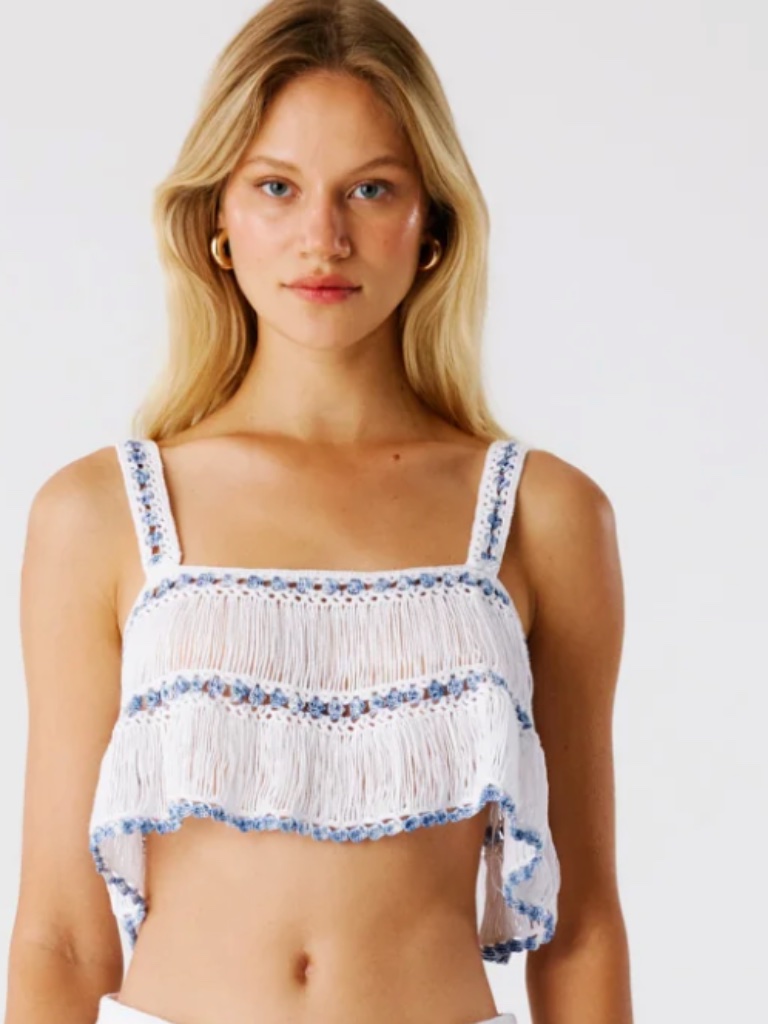 My Beachy Side Elsa Hand-Crocheted Midi Skirt & Top - Size Small — image 2 of 4